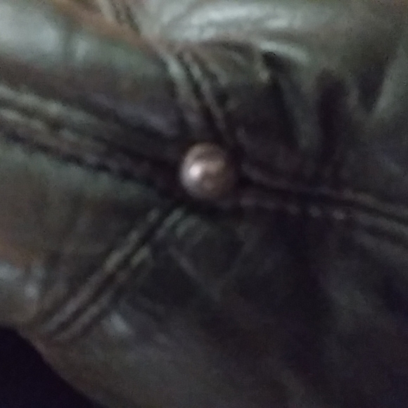 Men's goose down leather coat - Picture 9 of 14